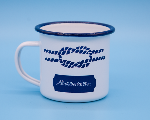 Altweiberknoten Maritime Emaille Tasse Mug Cup Segeln Geschenk