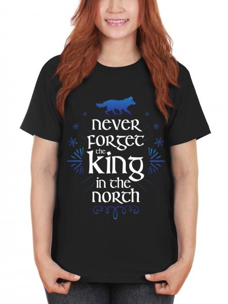 Never Forget The King In The North Damen T-Shirt Fit Bio und Fair