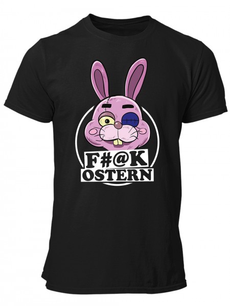 clothinx Fck Ostern freches Ostergeschenk für Ostern Muffel Herren T-Shirt Schwarz Gr. S