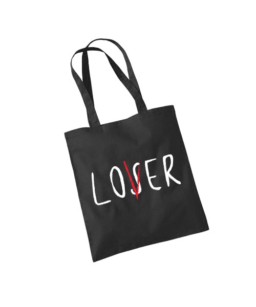 Losers / Lovers Club Baumwolltasche, langer Henkel