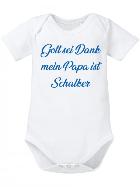 Gott Sei Dank mein Papa ist Schalker Lustiges Fussballmotiv Baby Body
