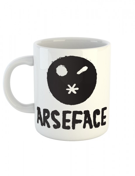 clothinx Kaffeetasse mit Aufdruck Arseface Ass Face