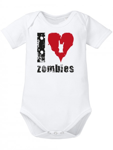 I Love Zombies Baby Body Bio
