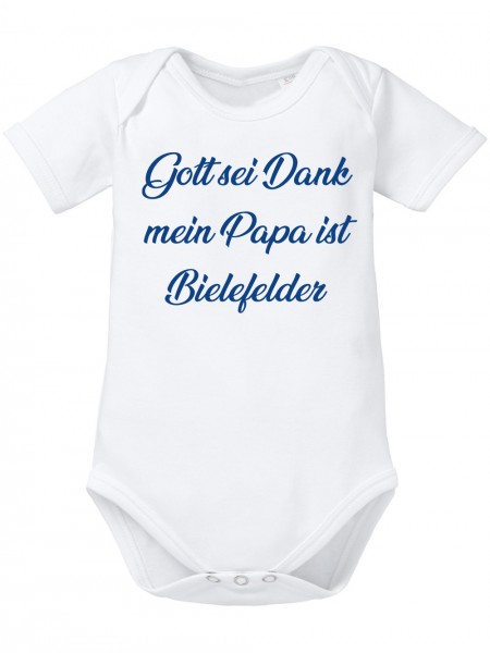 Gott sei Dankmein Papa ist Bielefelder Lustiges Fussballmotiv Baby Body