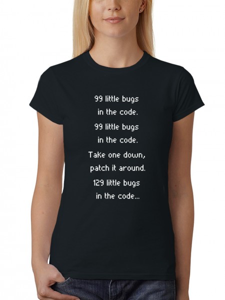 clothinx Damen T-Shirt Bugs in the Code