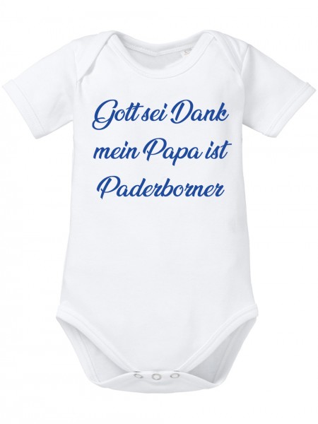 Gott Sei Dank mein Papa ist Paderborner Lustiges Fussballmotiv Baby Body