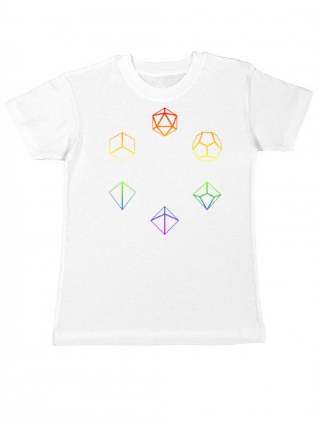 Pen and Paper Dice Set Rainbow Kinder T-Shirt