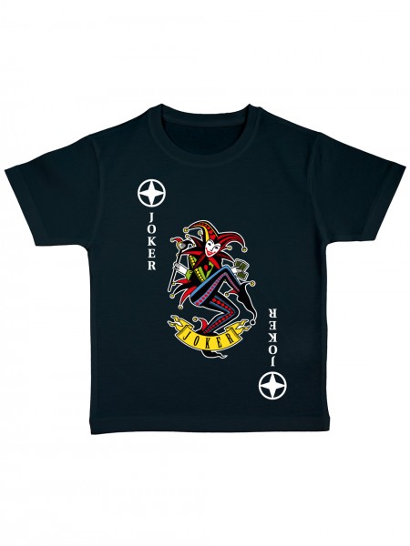 Kinder T-Shirt Bio Karneval & Fasching Spielkarte Joker Kostüm/Bunt