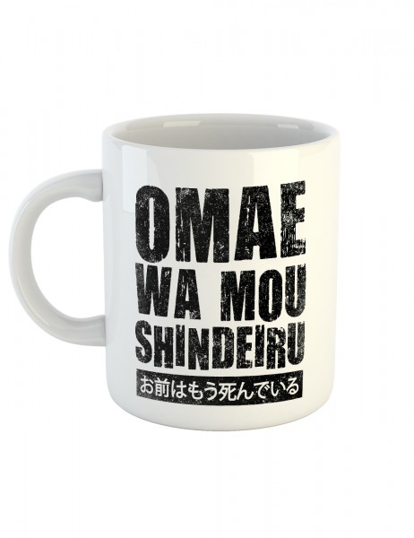 Kaffeetasse mit Aufdruck Omae Wa Mou Shindeiru