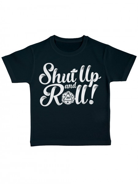 Shut up and Roll RPG Rollenspiel D20 Würfel Kinder Bio T-Shirt