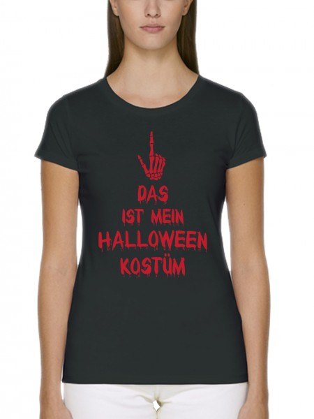 DAS Ist Mein Halloweenkostüm Skeletthand Damen T-Shirt Fit Bio und Fair