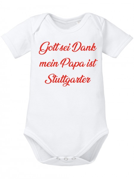 Gott sei Dankmein Papa ist Stuttgarter Lustiges Fussballmotiv Baby Body