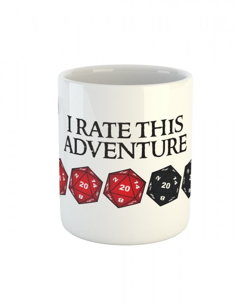 I Rate This Adventure 3 out of 4 Dice Kaffeetasse