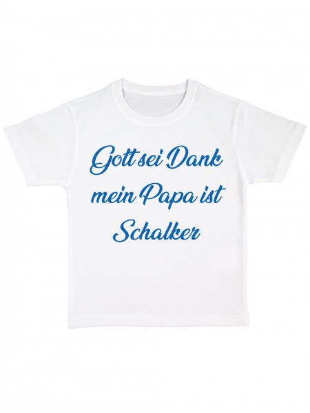Gott Sei Dank mein Papa ist Schalker Lustiges Fussballmotiv Kinder Bio T-Shirt