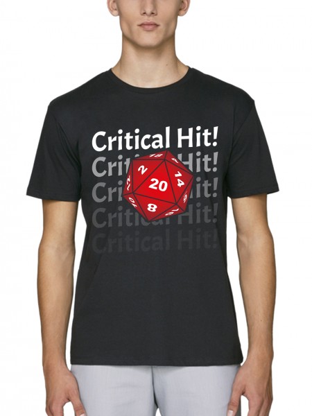 Critical Hit Pen and Paper Rollenspiel Herren T-Shirt Bio und Fair