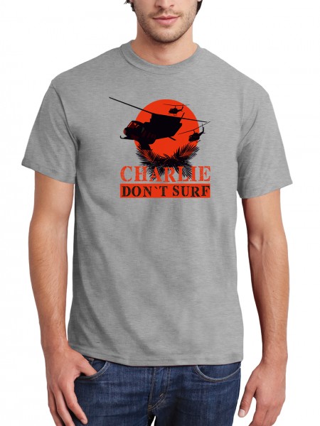 Charlie, don't Surfe Vietnam Shirt US Army Herren T-Shirt Grau