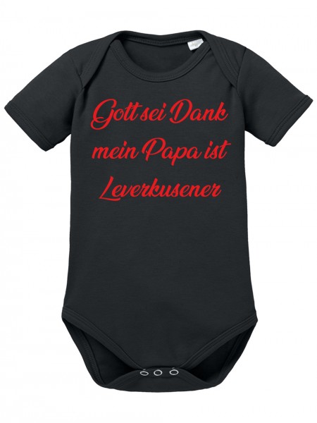 Gott Sei Dank mein Papa ist Leverkusener Lustiges Fussballmotiv Baby Body