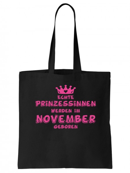 Prinzessinnen werden im November geboren | Stoff-Tasche
