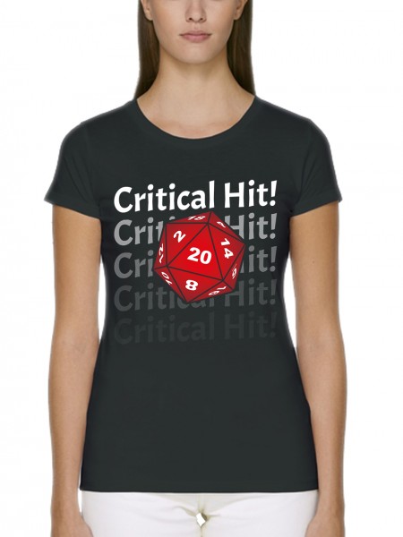Critical Hit Pen and Paper Rollenspiel Damen T-Shirt Fit Bio und Fair