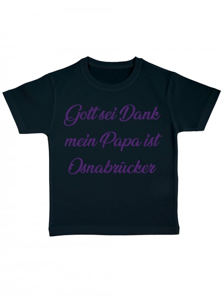 Gott sei Dank mein Papa ist Osnabrücker Lustiges Fussballmotiv Kinder Bio T-Shirt