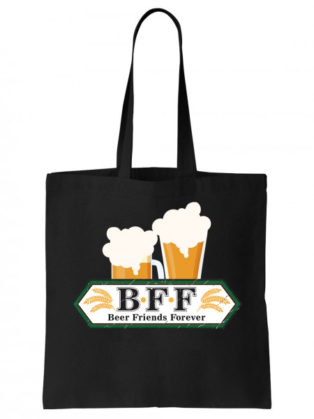 BFF Beer Friends Forever Oktoberfest Bier und Trinken Motiv in Grunge Optik Stoff-Tasche Sc