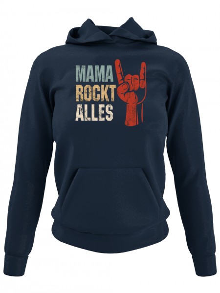 Geschenk Zum Muttertag Mama Rockt Alles Damen Kapuzen-Pullover