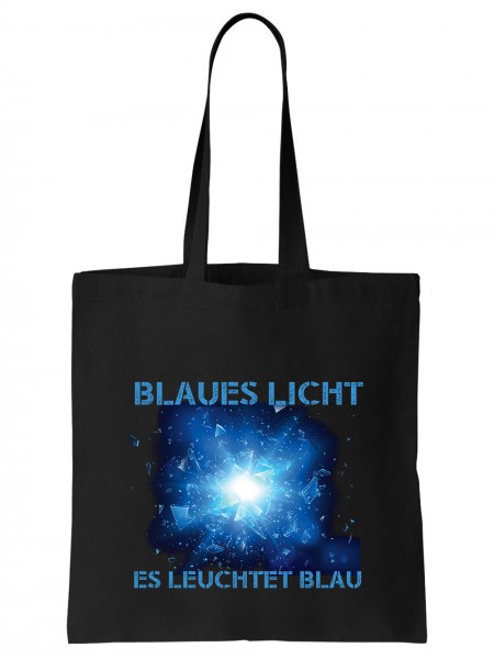 Blaues Licht Was tut es? Es leuchtet Blau Stoff-Tasche