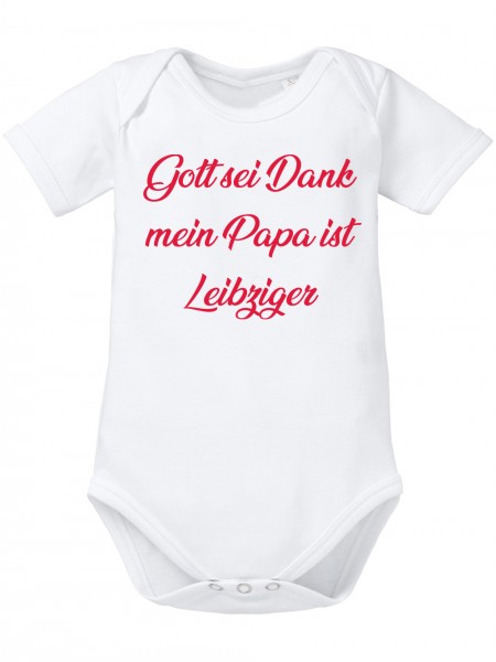 Gott Sei Dank mein Papa ist Leipziger Lustiges Fussballmotiv Baby Body