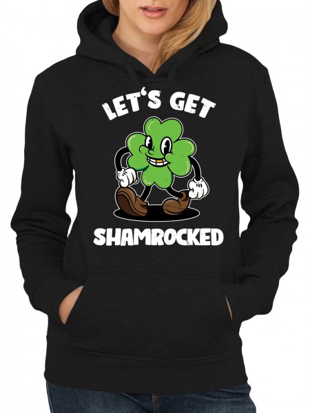 Let's Get Shamrocked Saint Patrick's Kleeblatt Shamrock Damen Kapuzen-Pullover