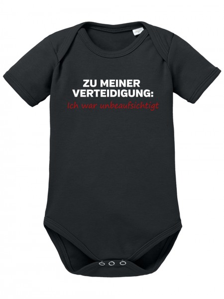 Zu Meiner Verteidigung Ich War Unbeaufsichtigt Baby-Body Bio