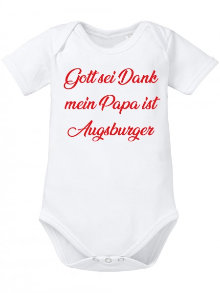 Gott Sei Dank mein Papa ist Augsburger Lustiges Fussballmotiv Baby Body