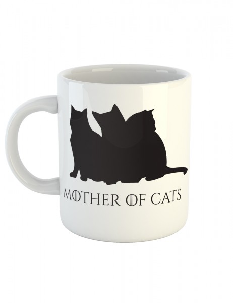 clothinx Kaffeetasse mit Aufdruck Mother Of Cats