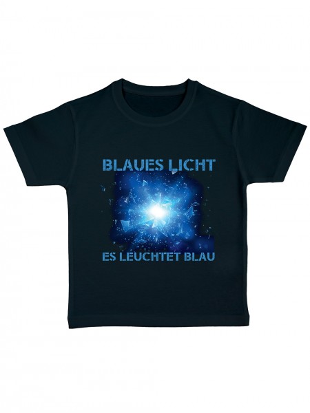 Blaues Licht Was tut es? Es leuchtet Blau Kinder Bio T-Shirt