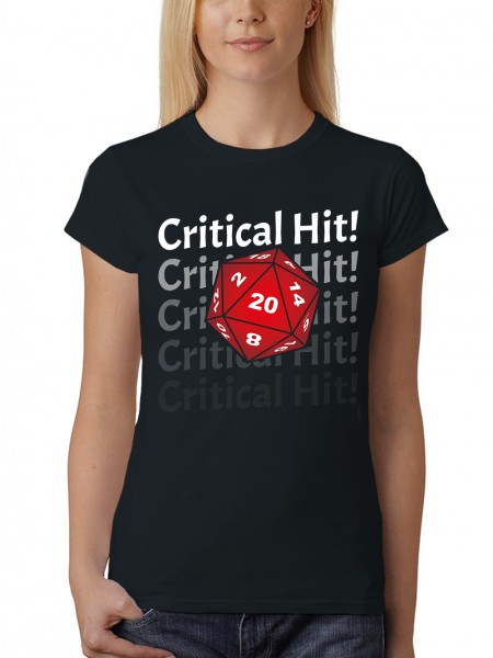Critical Hit Pen and Paper Rollenspiel Damen T-Shirt Fit