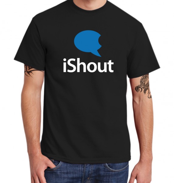 clothinx - ::: iShout ::: Grafikdesign Shirt made with Love ::: Herren