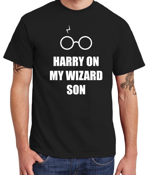 -- Harry On My Wizard Son -- Boys T-Shirt