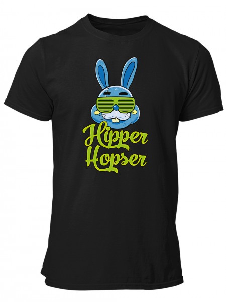 clothinx Hipper Ostern Hopser Herren T-Shirt Schwarz Gr. S